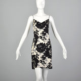 2000s Tracy Reese Silk Floral Print Dress with Slip