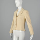 Medium Chanel 1990s Cream Wool Jacket