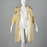 1950s Cream Wool Swing Coat