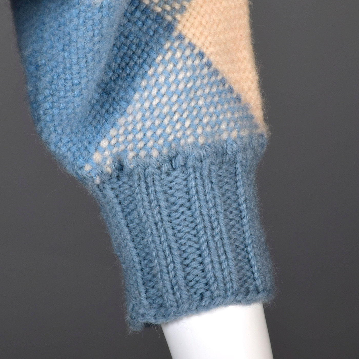 1950s Dolman Sleeve Cardigan in Blue and Cream