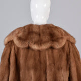 1950s Mink Coat with Dramatic Scalloped Collar