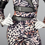 1990s Animal Print Spandex Catsuit