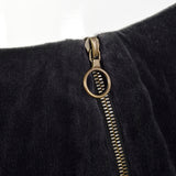 Medium 2005 Skirt Lanvin Winter Collection Zip Side Grey Velvet Ruffle
