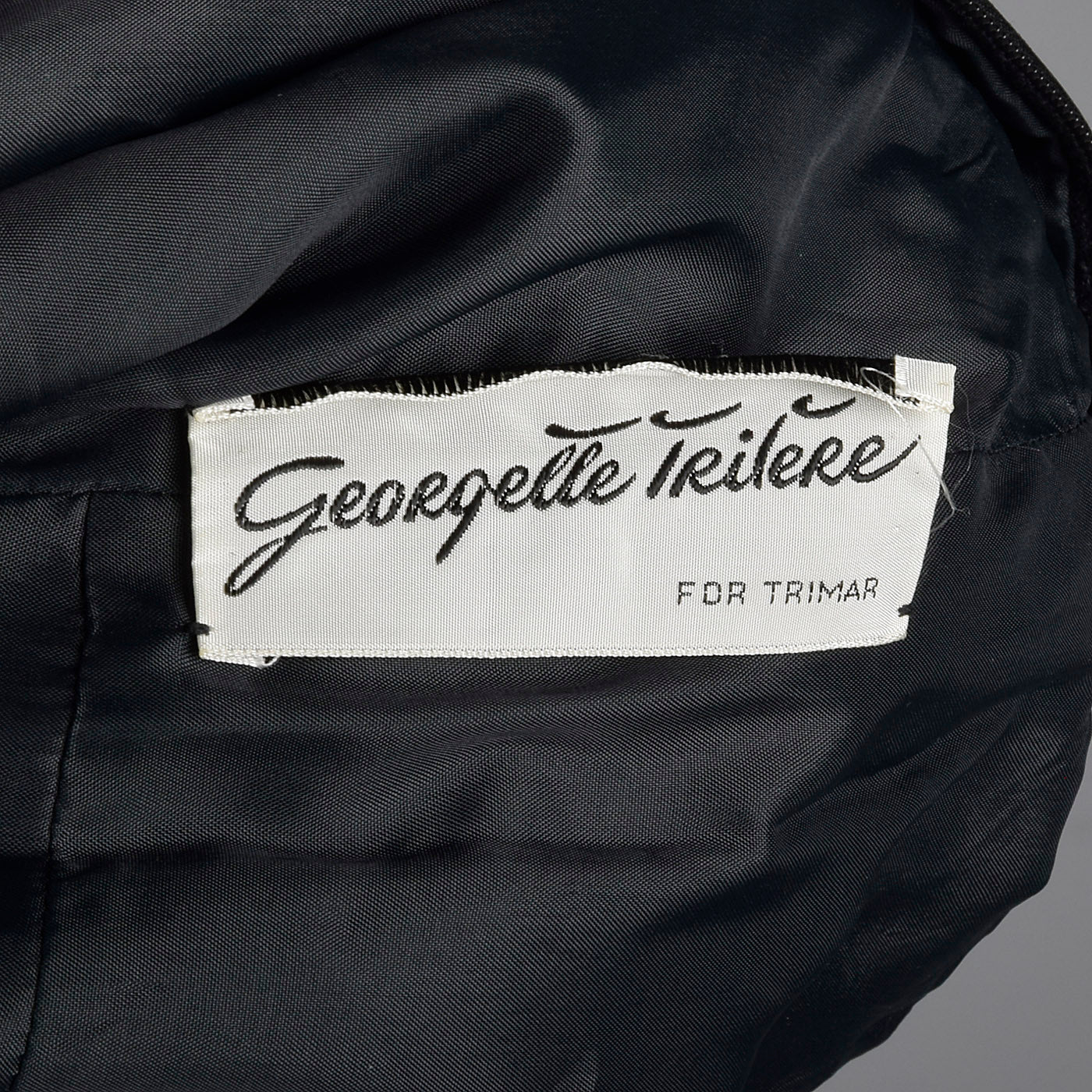 1970s Georgette Trilere Black Evening Dress
