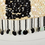 Small-Medium 1960s Black & White Sequin Top