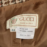 1980s Gucci Brown Plaid Cashmere Blazer