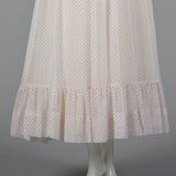 1970s Polka Dot Prom Dress