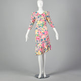 1980s Lanvin Pink Silk Two Piece Set