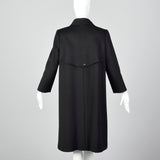 1980s Black Wool Winter Coat