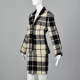 1980s Louis Feraud Wool Plaid Skirt Suit