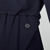 Small Geoffrey Beene 1960s Navy Blue Dress