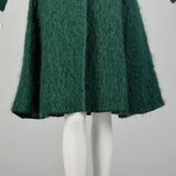 XS F/W 2007 Alberta Ferretti Green Mohair Princess Coat