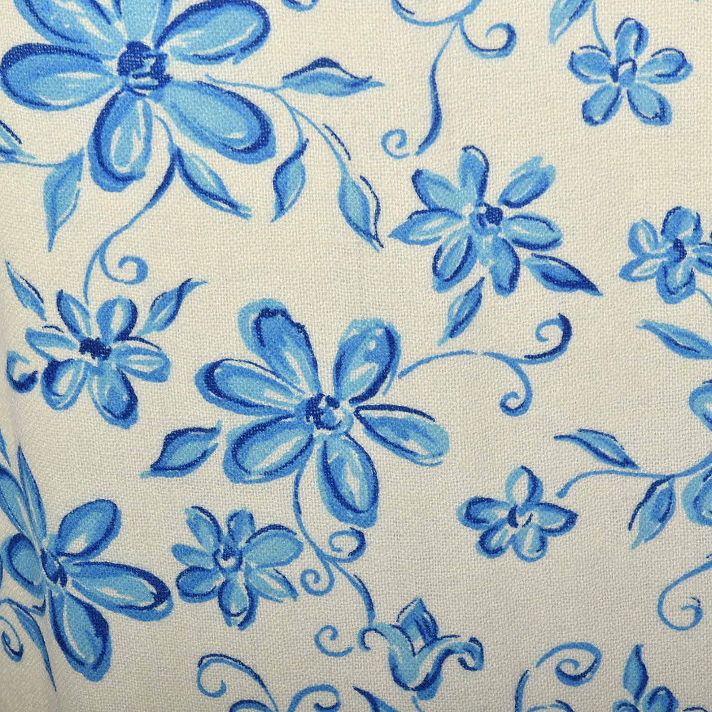 1960s Blue Floral Pencil Skirt