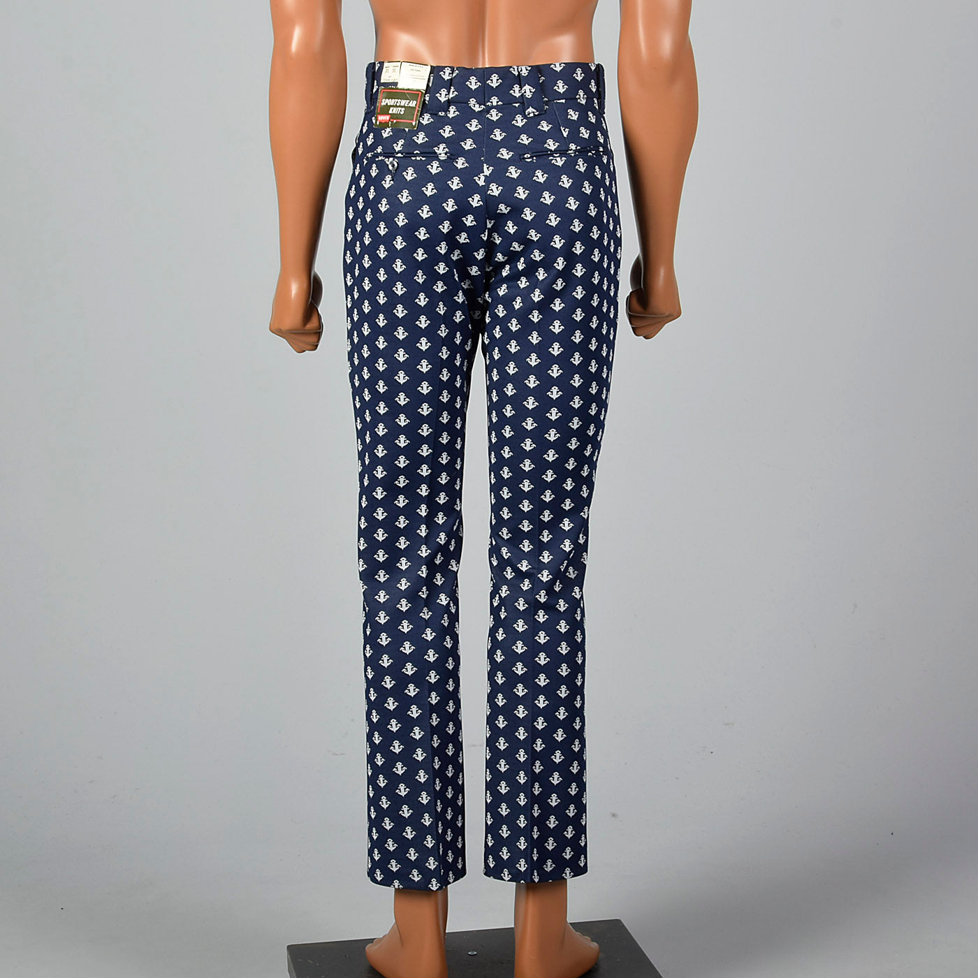 1970s Mens Deadstock Nautical Pants with Anchors