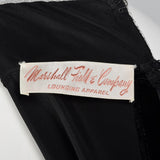 1960s Marshall Field & Co. Black Velvet Dress with Silver Trim