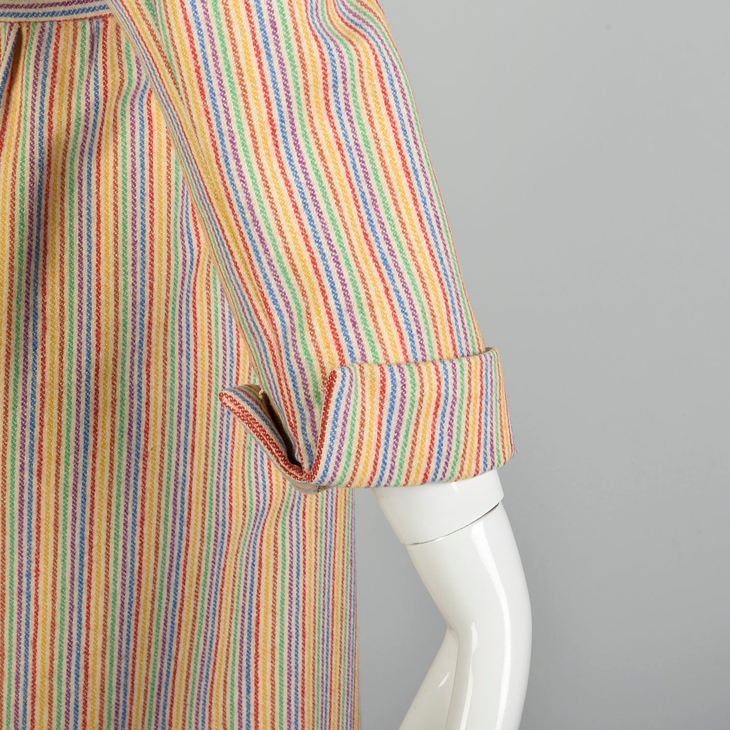 Large 1970s Pauline Trigere Bolero Jacket Skirt Set Rainbow Stripe Skirt Suit