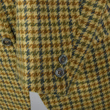 1960s Mens Tweed Jacket in Gold Houndstooth
