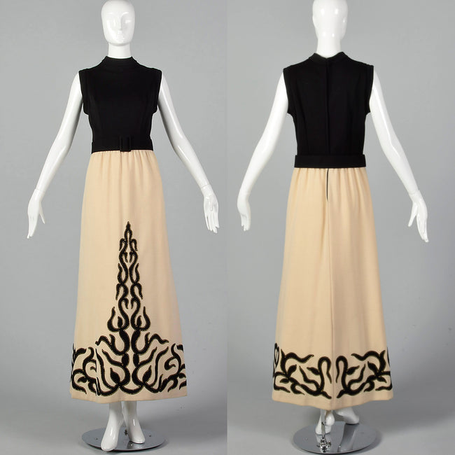 Medium 1970s Knit Dress with Appliqué Details