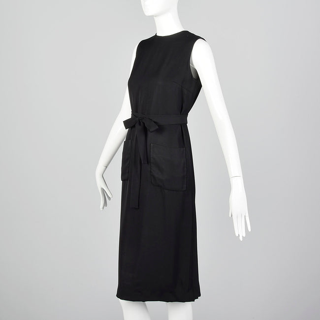 Small 1960s Sleeveless Black Dress