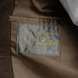 1960s Bronze Brown Gold Plaid Jacket  Slim Lapel