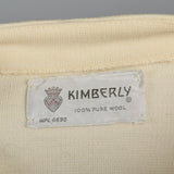 1960s Deadstock Cream Wool Knit Set with Gold Buttons