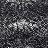 1950s Sexy Black Crochet Cocktail Dress with Full Skirt