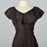 1950s Suzy Perette Dark Brown Wiggle Dress
