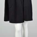 Arlette Nastat Black Oversized 1980s Knit Cardigan Dress