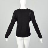 Medium 1990s Giorgio Sant'Angelo Black Cashmere Beaded Sweater