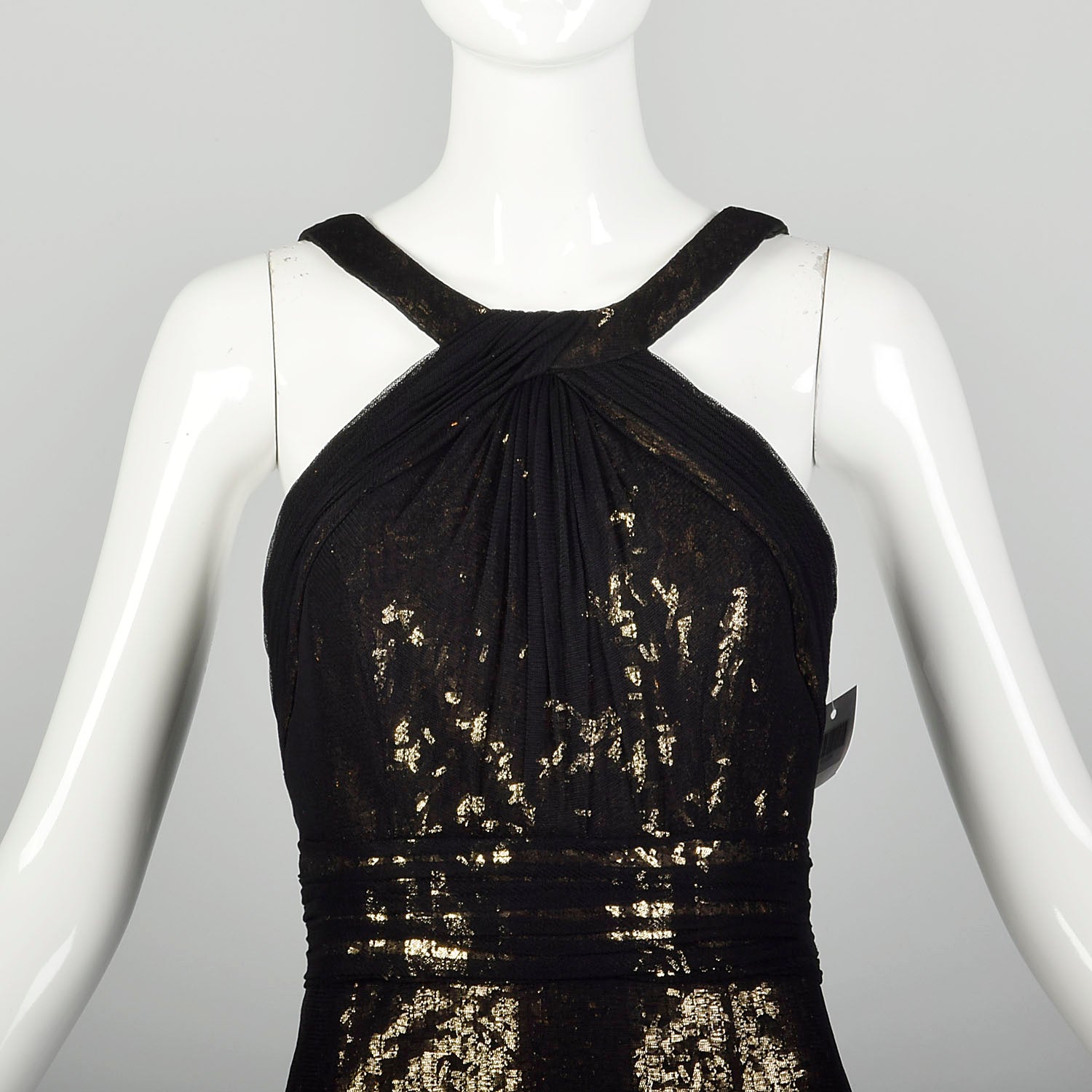 Medium Theia Black Party Dress Sheer Mesh Sleeveless Gold Sequin Mini Style & Salvage Medium Theia Black Party Dress Sheer Mesh Sleeveless Gold Sequin Mini Style & Salvage