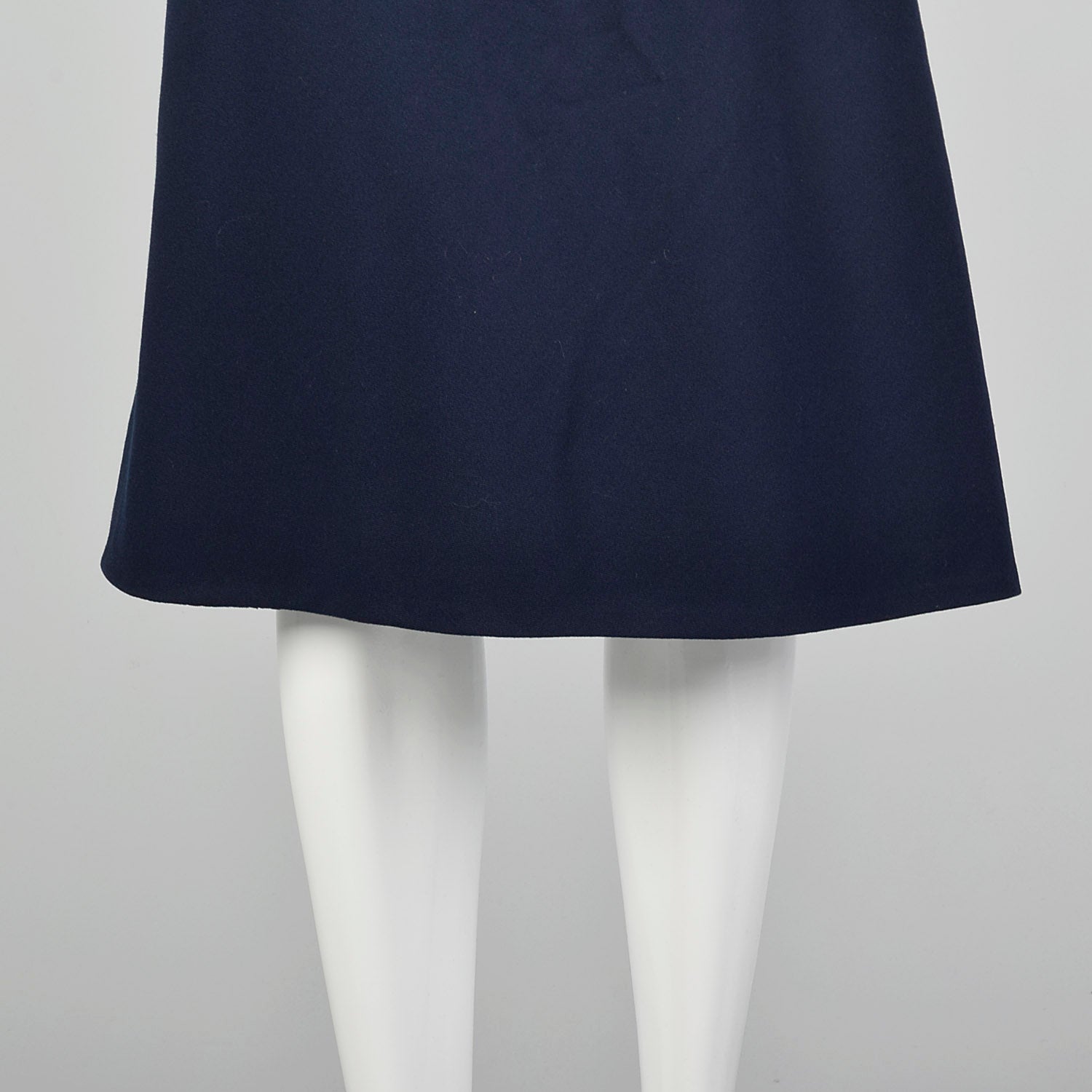 Anne Klein Navy Straight Wool Skirt