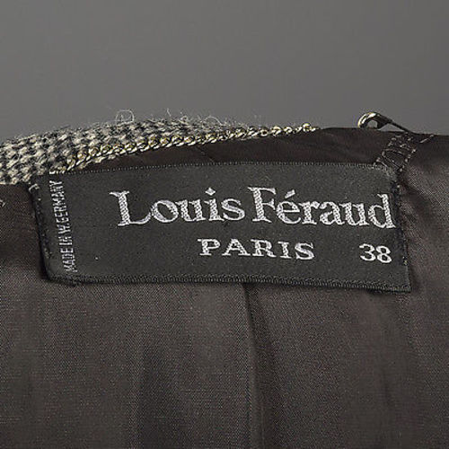 1990s  Louis Feraud Gray Tweed Skirt Suit