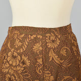 1950s Brown Lace Overlay Skirt Suit