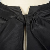 1950s Black Taffeta and Black Wool Dress