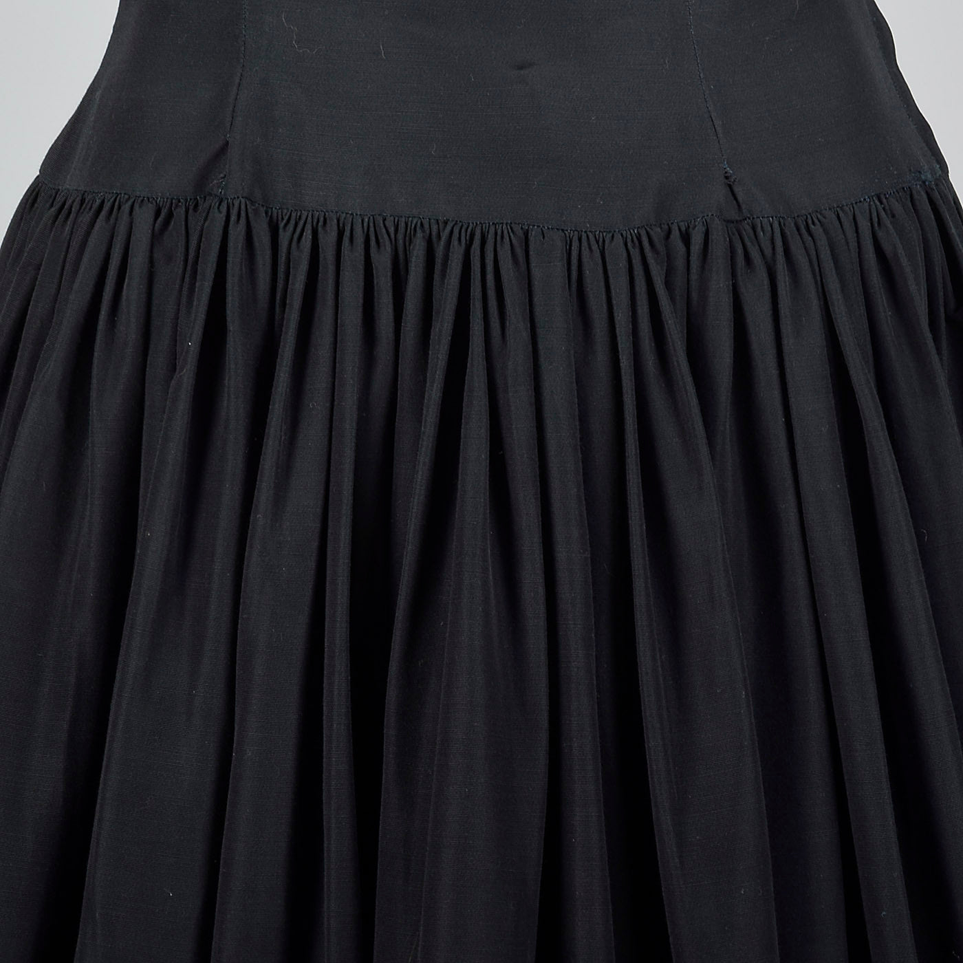 1940s Strapless Black Party Dress