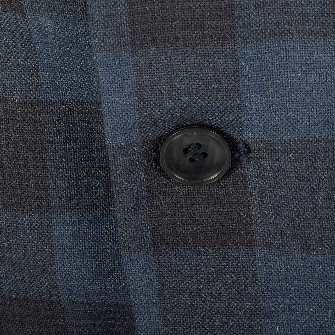 1950s Mens Wool Jacket in Blue and Gray Check