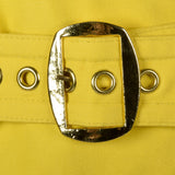 1960s Anne Klein Mod Yellow Trench Coat