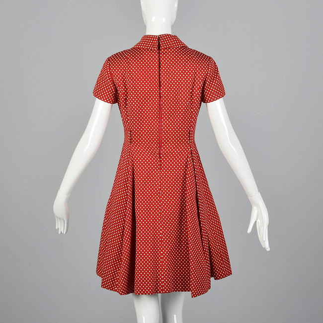 1960s Red Polka Dot Dress