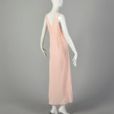 Large 1930s Pink Rayon Nightgown Fetish Lingerie Adam & Eve Fig Leaf Novelty Boudoir