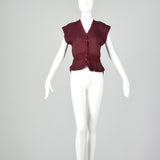 1930s Hug-Me-Tite Burgundy Sweater Vest