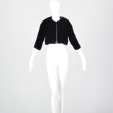 2000s Diane Von Furstenberg Black Velvet Shrug