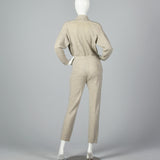 1980s St John Knit Cozy Gray Cashmere Jumpsuit