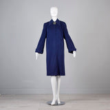 1940s Navy Coat with Lucite Button