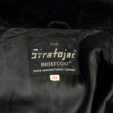 Large 1970s Coat Charcoal Black Faux Fur Double Breasted Winter