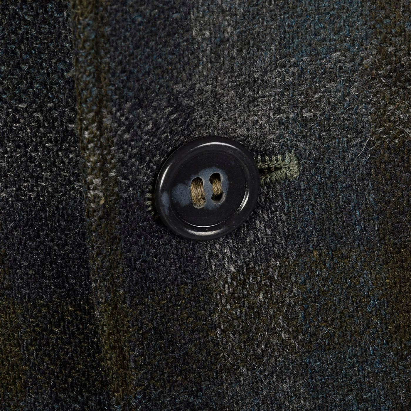 1970s Blue and Green Shadow Plaid Jacket
