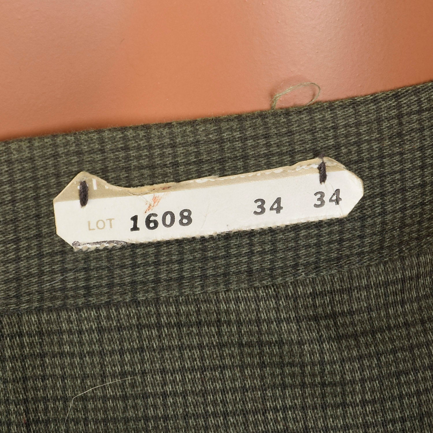 Medium 1960s Deadstock Green Checked Pants