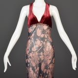 1930s Bias Cut Silk Halter Dress