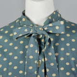 1950s Blue Polka Dot Day Dress