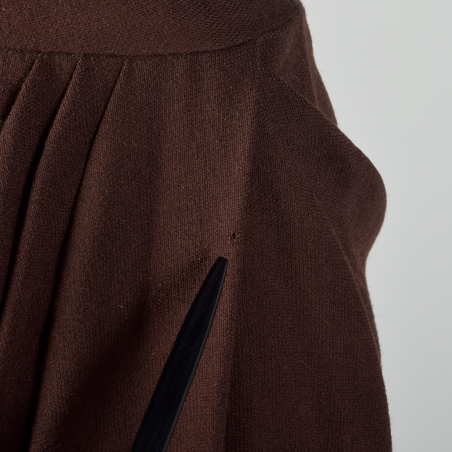 Medium 1940s Dorothy O'Hara Brown Wool Dress