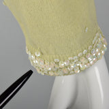 1960s Green Cardigan with Beading and Sequins